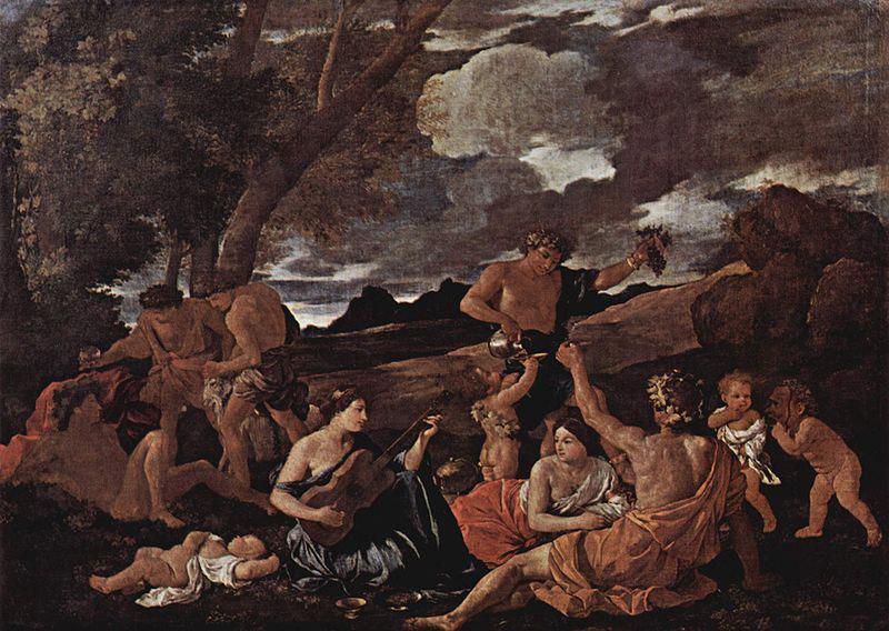 Nicolas Poussin Bacchanal with a Lute-Player